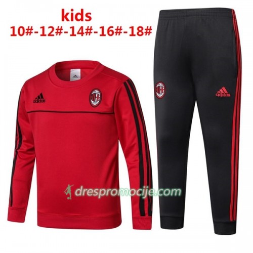 Dječji AC Milan Komplet Sweatshirts 2017-18 Crvena Dječji AC Milan Komplet Sweatshirts 2017-18 Crvena